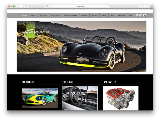 Screenshot of Lucra.Cars homepage